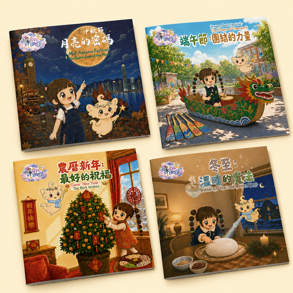 Lily & Timey Chinese Festival Bilingual Picture Book Collection | 4-Book Set